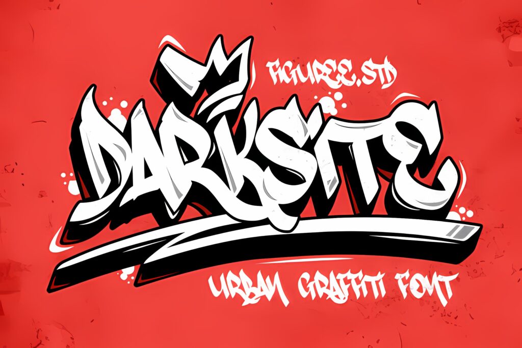Darksite Graffiti Display Font - Premium Graffiti Fonts 2026