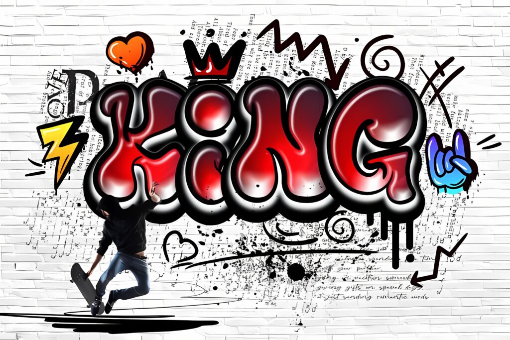 King Graffiti Display Font - Premium Graffiti Fonts 2026