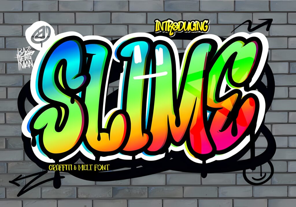 Slime Display Font - Premium Graffiti Fonts 2026