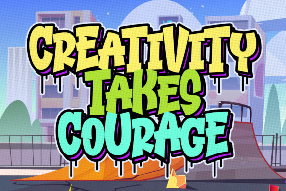 Gemstone Display Font - Premium Graffiti Fonts 2026