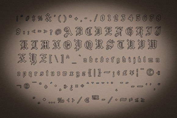 Old English Blackletter Font