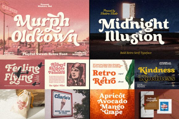 Modern Retro Serif Font Bundle