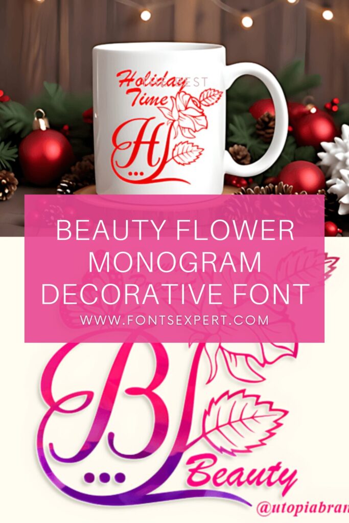 Beauty Flower Monogram Decorative Font