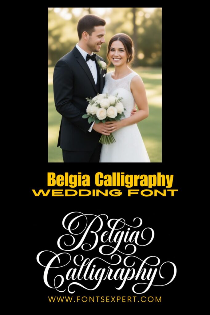 Belgia Calligraphy Wedding Font