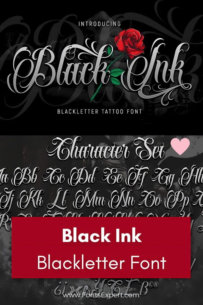 Black Ink Blackletter Font