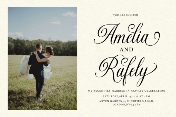 Gastonia Script Wedding Font