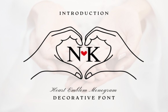 Heart Emblem Monogram Decorative Font