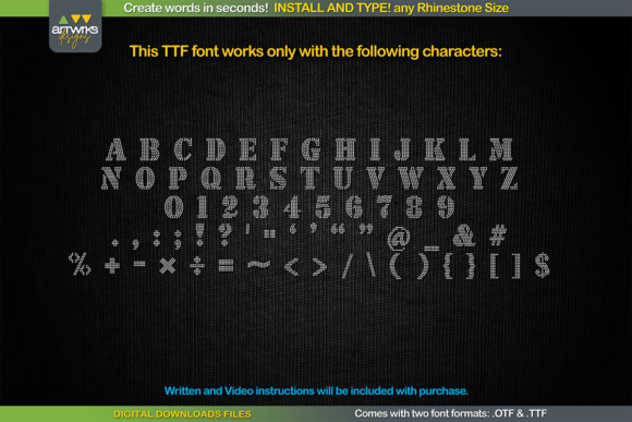 RS03 Seal Bold Rhinestone Template TTF Slab Serif Font