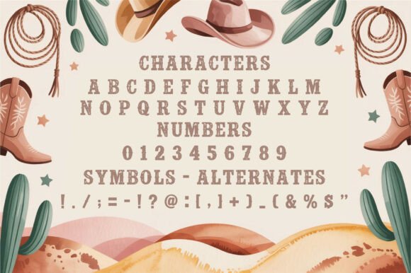 Rough Cowboy Slab Serif Font