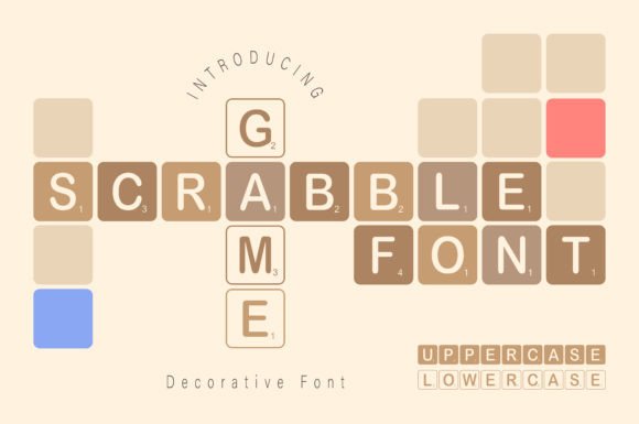 Scrabble Game Decorative Font
