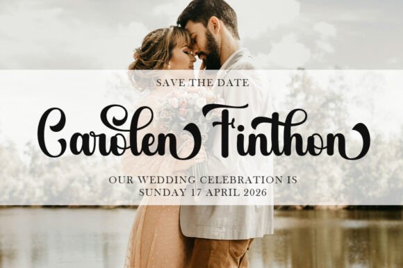 Thick Black Wedding Font