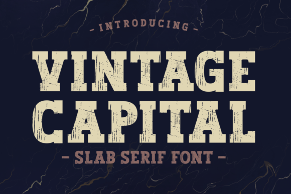 Vintage Capital Slab Serif Font