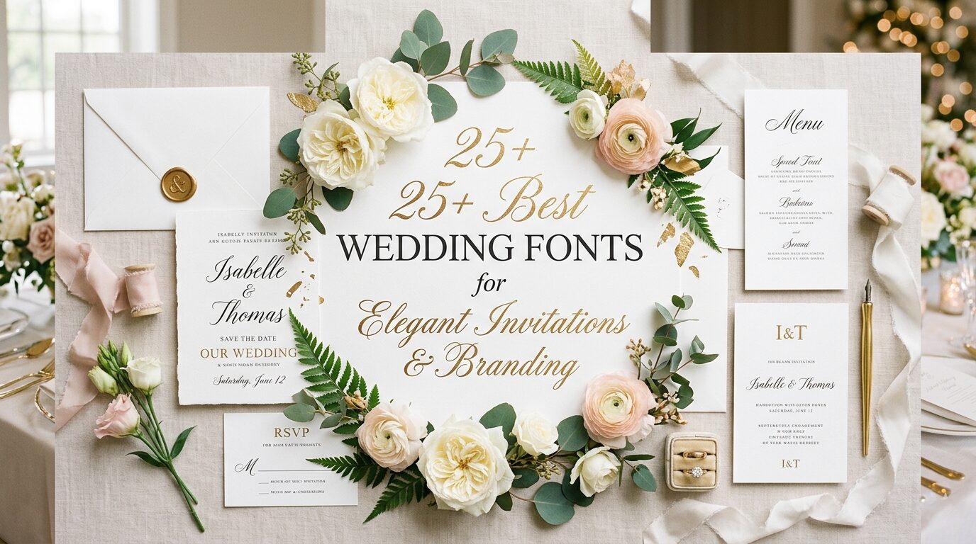 25+ Best Wedding Fonts for Elegant Invitations & Branding – Curated by a Designer