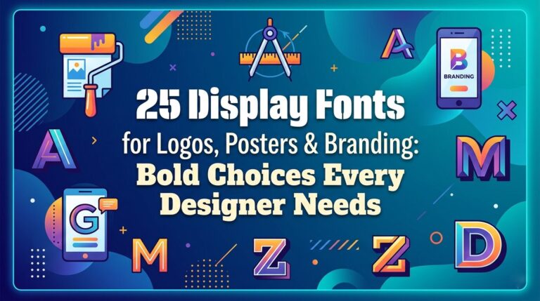 25 Display Fonts for Logos, Posters & Branding: Bold Choices Every Designer Needs