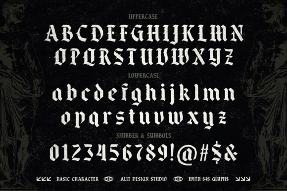 Black Male  Blackletter Font