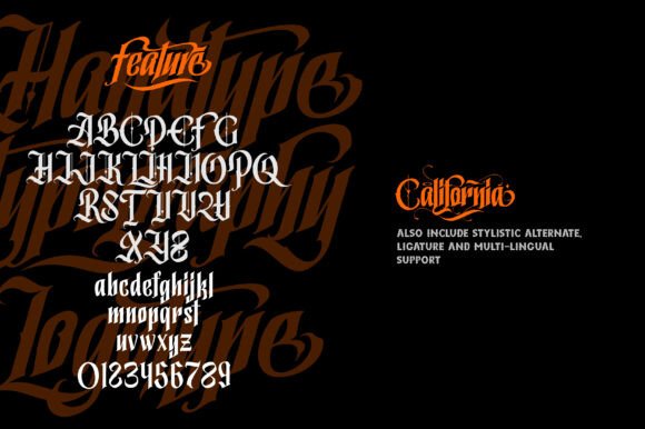 California Style Blackletter Font