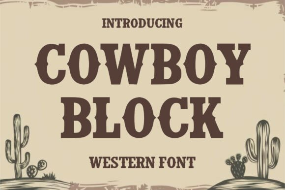 Cowboy Block Display Font