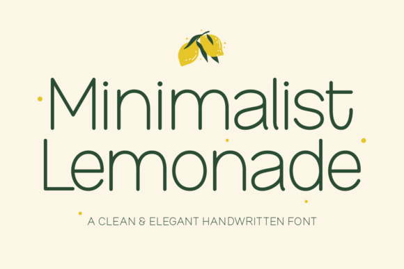 Minimalist Lemonade Sans Serif Font