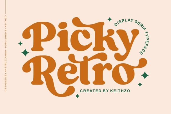 Picky Retro Display Font