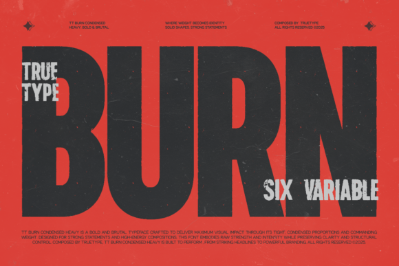 TRT Burn Sans Serif Font