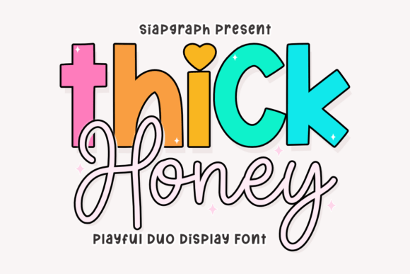 Thick Honey Duo Display Font