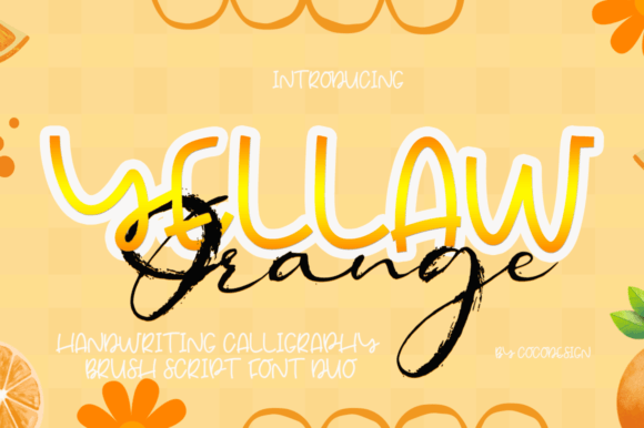Yellaw Orange Wedding Font