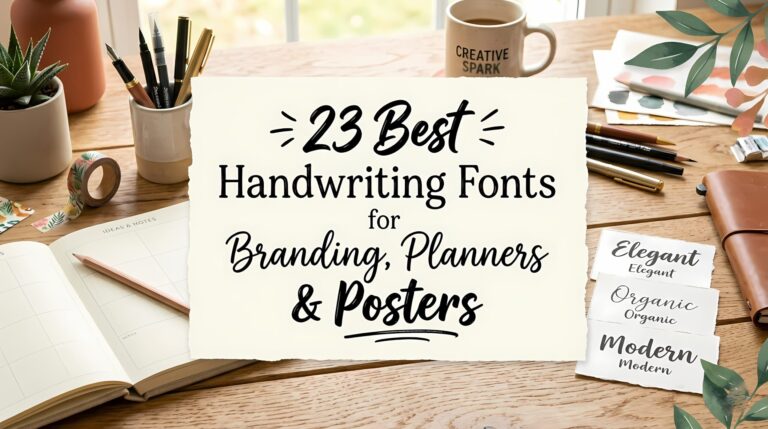 23 Best Handwriting Fonts for Branding, Planners & Posters