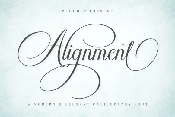 Alignment Script Font-Luxury Alignment script font with professional calligraphy style, ideal for high-end wedding invitations, branding, and fashion logos