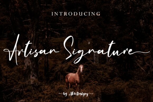 Artisan Signature Font: Professional handcrafted Artisan signature font for clean minimalist logos and digital marketing assets.