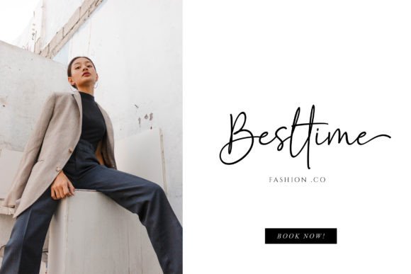 Ashley Southine Script Font sample: elegant handwritten typography for Friendly Brands, Greeting Cards