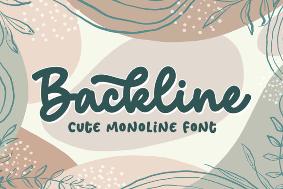 Backline Monoline Script Font-Handwritten Typewriter Fonts for education: Backline simple lettered font for chalkboard quotes, teacher resources, and realistic personal branding.