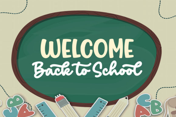 Backline Monoline Script Font-A clean and cute handwritten font called Backline, featuring simple, thin letterforms that mimic neat hand-printing on a chalkboard or classroom whiteboard.