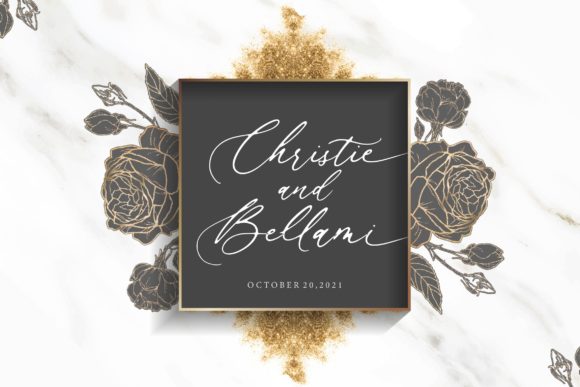 Beautica Beautiful Calligraphy Script Font alphabet preview