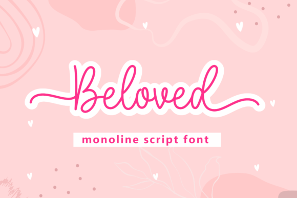 Beloved Monoline Script Font-Elegant Typewriter Fonts companion: Beloved handwritten script for luxury wedding invitations, sophisticated branding, and PUA encoded calligraphy designs.