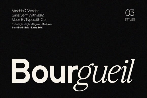Bourgueil Sans Serif Font