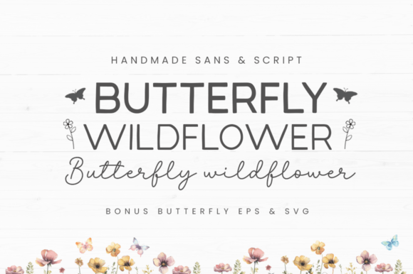 Butterfly Wildflower Sans Serif Font