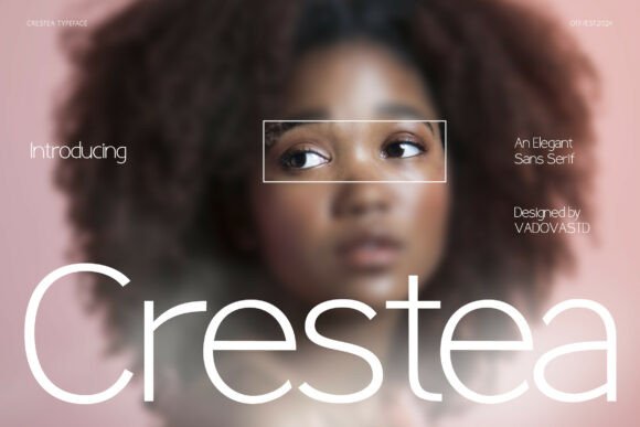 Crestea Sans Serif Font for fashion branding example