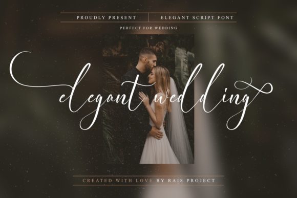 Elegant Wedding Script Font alphabet preview
