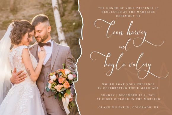 Elegant Wedding Script Font alphabet preview