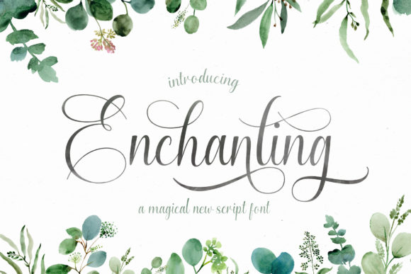 Enchanting Script Font sample: elegant handwritten typography for Quotes, Eye-catching Logos