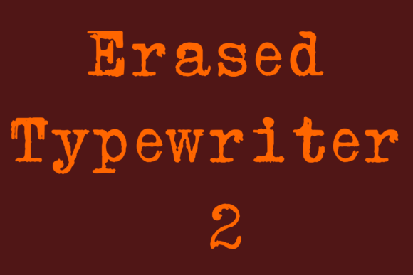 Erased Typewriter 2 Font-Distressed Typewriter Fonts collection featuring Erased Typewriter typeface for vintage branding, logo design, and gritty retro packaging.