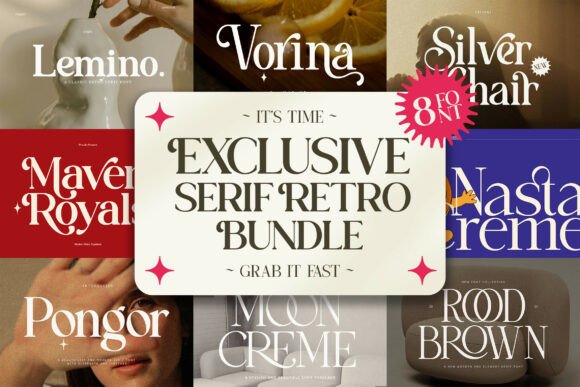 Exclusive Serif Retro Bundle Font 