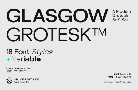 Glasgow Grotesk Sans Serif Font