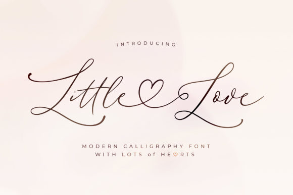 Little Love Script Font alphabet preview