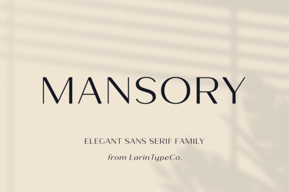 Mansory Sans Serif Font for fashion branding example