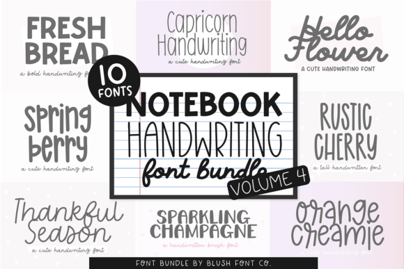 Mega Notebook Handwriting Bundle Font