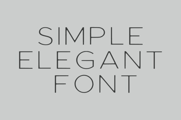 Minimalist Sans Serif Font