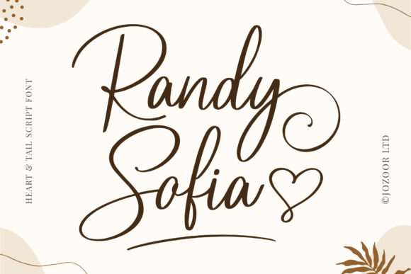 Randy Sofia Script Font sample: elegant handwritten typography for Luxury Spark, Personal Signatures