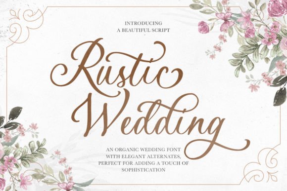 Rustic Wedding Script Font alphabet preview