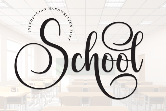 School Script Font alphabet preview